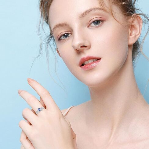 Turtle Ring 925 Sterling Silver Created Blue Sapphire September Birthstone with Turtle Ring for Women Gifts in Kuwait