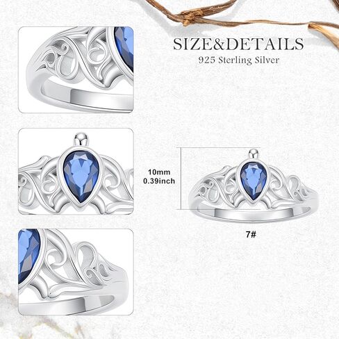 Turtle Ring 925 Sterling Silver Created Blue Sapphire September Birthstone with Turtle Ring for Women Gifts in Kuwait