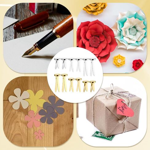 Ferraycle 500 Pitch Mini Brads Stables Brass Paper Paper Metal Round Round Brads لمشاريع DIY لمشاريع DIY (0.5 بوصة ، 0.7 بوصة ، 1 بوصة) in Kuwait