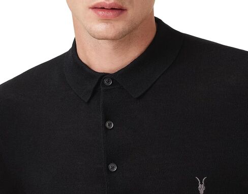 AllSaints Mens Mode Merino Ls Polo in Saudi Arabia