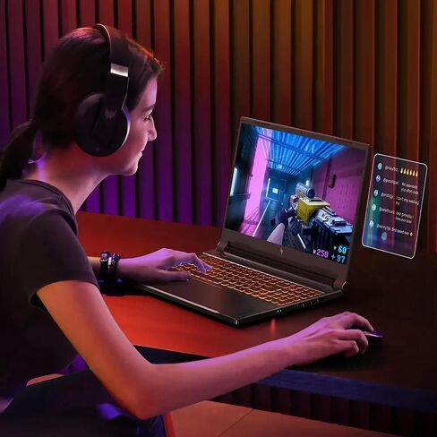 Acer Nitro V 16 Gaming Mamped | 16 "Wuxga IPS 165Hz | AMD Zen 4 8-Core Ryzen 7 8845HS (> I7-12700H) | 32GB DDR5 1TB SSD | GEFORCE RTX 4060 8GB in Saudi Arabia