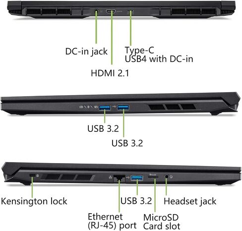 Acer Nitro V 16 Gaming Mamped | 16 "Wuxga IPS 165Hz | AMD Zen 4 8-Core Ryzen 7 8845HS (> I7-12700H) | 32GB DDR5 1TB SSD | GEFORCE RTX 4060 8GB in Saudi Arabia