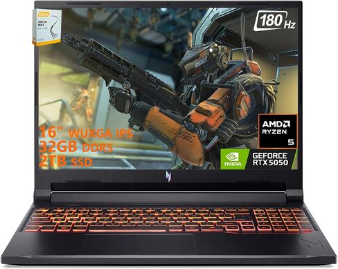 Acer Nitro V 16 Gaming Mamped | 16 "Wuxga IPS 165Hz | AMD Zen 4 8-Core Ryzen 7 8845HS (> I7-12700H) | 32GB DDR5 1TB SSD | GEFORCE RTX 4060 8GB in Saudi Arabia