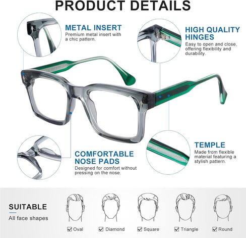 Photochromic Progressive Multifocal Reading Glasses for Men Women Transition Multifocus Readers in Saudi Arabia
