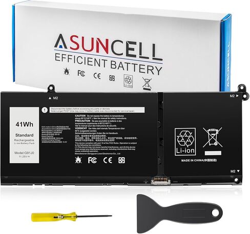G91J0 41Wh Battery Replacement for Dell Latitude 3320 3330 3420 3520 Inspiron 3510 3511 3515 3525 3530 5310 5410 5418 5510 5515 5518 14 Plus 7420 7415 2-in-1 Vostro 5620 5625 V6W33 TN70C 11.25V in Kuwait