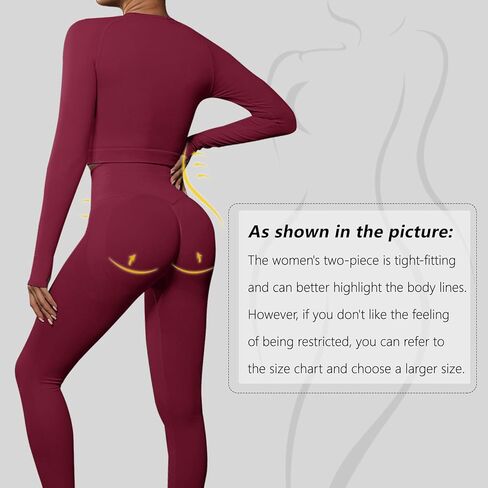 JBT Workout Set for Women Two Pieces for Long Sleeves Workout Sets, Seamless High Waist Leggings for Women in Saudi Arabia