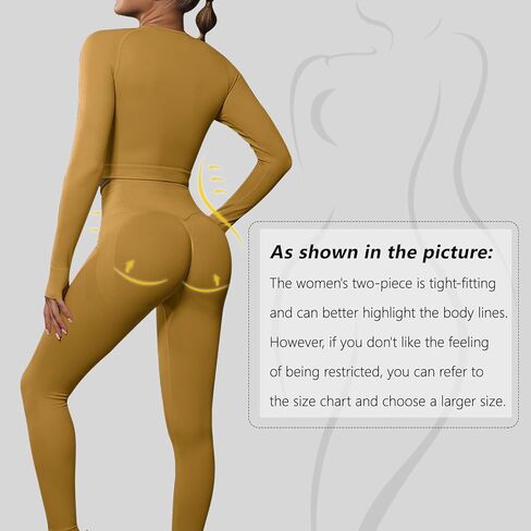 JBT Workout Set for Women Two Pieces for Long Sleeves Workout Sets, Seamless High Waist Leggings for Women in Saudi Arabia