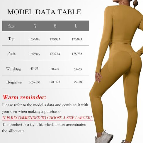 JBT Workout Set for Women Two Pieces for Long Sleeves Workout Sets, Seamless High Waist Leggings for Women in Saudi Arabia