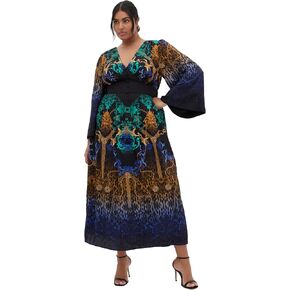 City Chic Women's Plus Size Dress - Ayanna Decadence Maxi in Kuwait