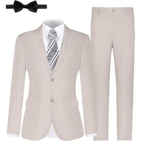 Boys Formal Suits for Kids 5 Piece Slim Fit Summer Beach Wedding Outfit Light Weight Prom Tuxedo Suit Set in Kuwait