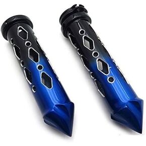 SMT- Black Red Cruiser Motorcycle 7/8" Inch Spike Hand Grips Handlebar Compatible With Harley Davision in Kuwait