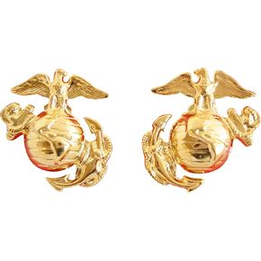 U.S. Marine Corps Eagle Globe & Anchor Dress Collar Emblems in Saudi Arabia