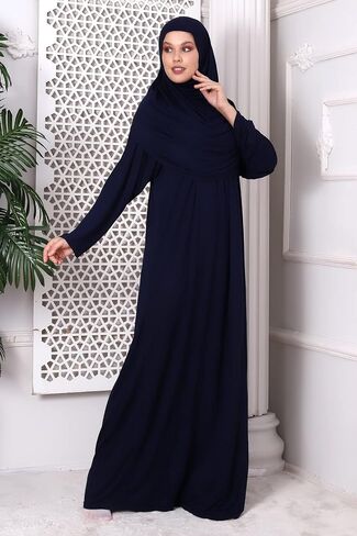 ihvan online فساتين إسلامية للنساء، فستان صلاة، عباية إسلامية مع حجاب، فستان إسلامي قطعة واحدة بأكمام طويلة in Saudi Arabia