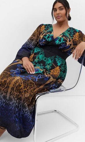 City Chic Women's Plus Size Dress - Ayanna Decadence Maxi in Saudi Arabia