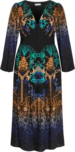 City Chic Women's Plus Size Dress - Ayanna Decadence Maxi in Saudi Arabia