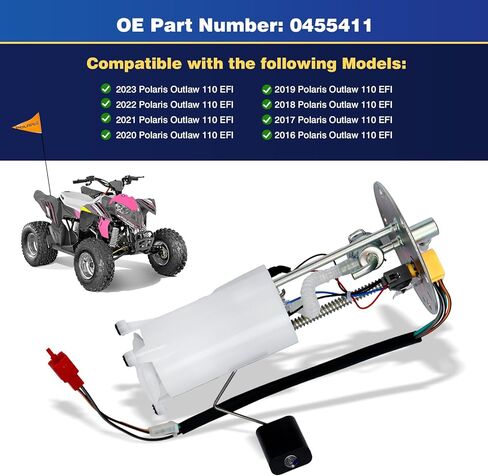 مضخة وقود 0455411 مناسبة لـ Polaris ATV 2016-2023 Outlaw 110 EFI-سهلة التركيب in Kuwait