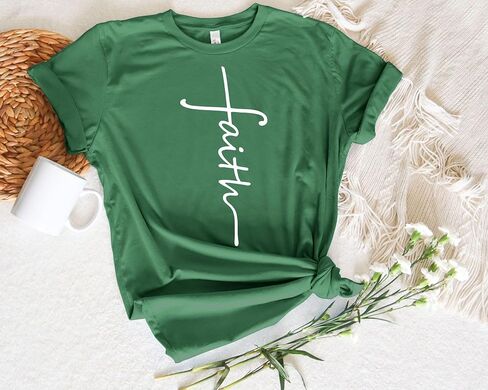 Faith Shirts, Faith Cross Shirt, Christian Gift, Trendy Women Gifts, Christian Shirts, Love and Grace Tee, Vertical Cross Crewneck Cream in Saudi Arabia