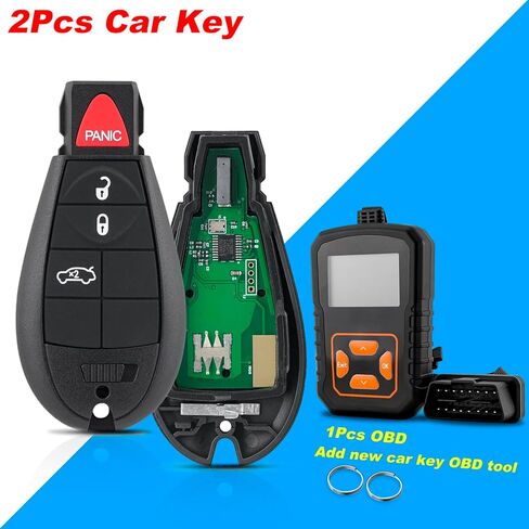 2 قطعة بسيطة obd ومفتاح بعيد فوب لاستبدال دودج دارت 2013 2014 2015 2016 M3N32297100 مع مجموعة تعليمات ذاتية الصنع in Kuwait