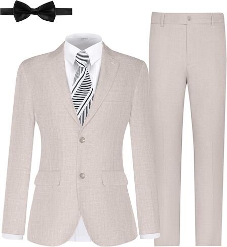Boys Formal Suits for Kids 5 Piece Slim Fit Summer Beach Wedding Outfit Light Weight Prom Tuxedo Suit Set in Kuwait