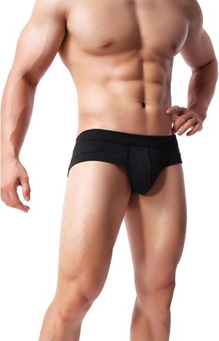Men's Modal Low Rise Briefs U Pouch Support Breathable Spliced Design for Daily in Saudi Arabia