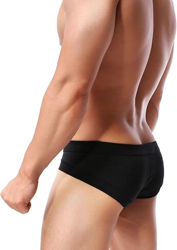 Men's Modal Low Rise Briefs U Pouch Support Breathable Spliced Design for Daily in Saudi Arabia
