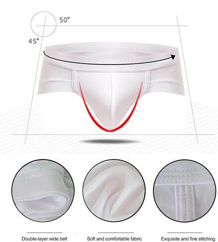 Men's Modal Low Rise Briefs U Pouch Support Breathable Spliced Design for Daily in Saudi Arabia