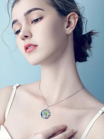 TOUPOP s925 Sterling Silver Family Celtic Tree of Life Pendant Necklaces with 2 Heart Birthstone with Blue Austrian Crystal Jewelry Birthday Anniversary Christmas Gifts for Her Wife Girlfriend Mom (18K Real White Gold Filled) in Saudi Arabia