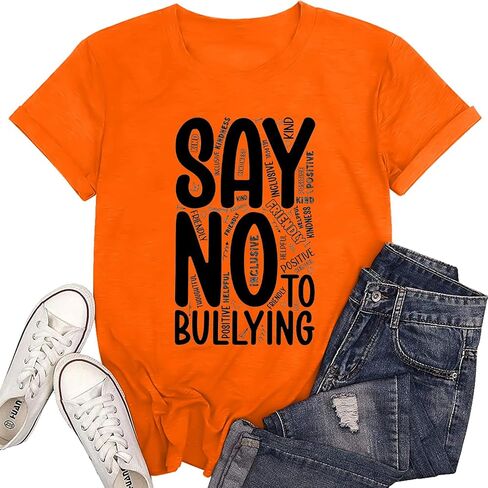 Be Kind Womens Tshirt Casual Inspirational Shirt Unity Day Orange Shirts Kindness Teacher Tee Tops in Saudi Arabia
