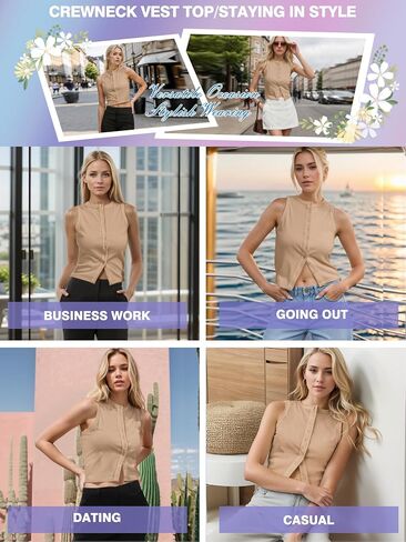 المرأة زر أسفل تانك القمم أكمام مضلع المحاصيل الصيف زر حتى Crewneck سترة قميص الخروج سليم صالح القمم in Kuwait