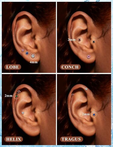 20G 18G 16G التيتانيوم Threadless أقراط مسطحة الظهر الأنف الدائري ترصيع الزنمة Labret ميدوسا ثقب المجوهرات G23 مونرو الشفاه الدائري الأفعى لدغة إلى الأمام الحلزون محارة الغضروف أقراط ثقب المجوهرات in Saudi Arabia