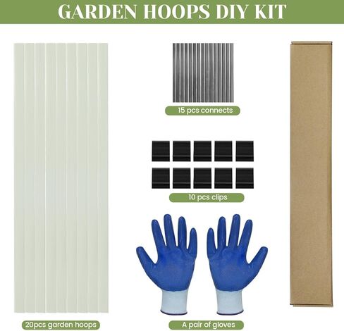 120 قطعة من حلقات الدفيئة الزراعية، أطواق حديقة Sunwuk لسرير مرتفع بعرض 1-3.5 قدم، 30 مجموعة من إطار أطواق دعم من الألياف الزجاجية القابلة للانحناء بطول 5.6 قدم، دفيئة صغيرة مسطحة لتغطية الصف (مقاس صغير) in Kuwait