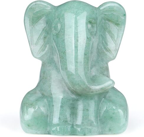 YATOJUZI 2" Amethyst Elephant Decor Statue Purple Elephant Gifts for Women Hand Carved Crystal Decor Figurines Crystals Animal Statue Figurine Purple Room Office Desk Home Decor Spiritual Gifts in Kuwait