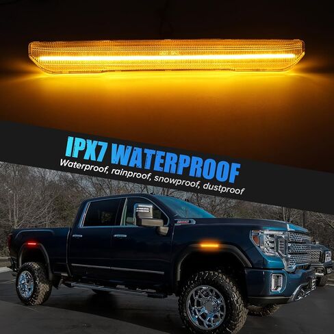 Smoke Lens LED Side Marker Lights Compatible with 2020-2024 Sierra 2500HD 3500HD Front Rear Bumper Marker Lamps Pack of 4 in Kuwait