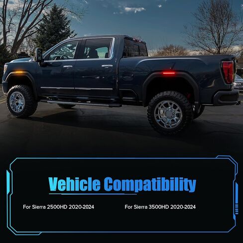 Smoke Lens LED Side Marker Lights Compatible with 2020-2024 Sierra 2500HD 3500HD Front Rear Bumper Marker Lamps Pack of 4 in Kuwait