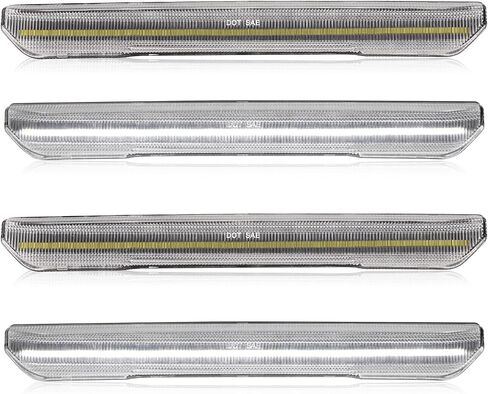 مصابيح LED للعلامات الجانبية بعدسة دخان متوافقة مع 2020-2024 Sierra 2500HD 3500HD مصابيح علامة المصد الأمامي الخلفي حزمة من 4 in Kuwait
