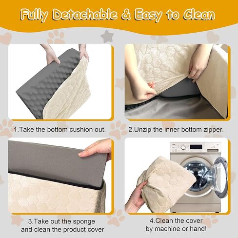 مقعد سيارة للكلاب للكلاب الصغيرة/المتوسطة ، مقعد معزز الكلاب في الرغوة ، وسلامة السفر لكل مقعد السيارة مع غطاء قابل للإزالة قابل للغسل ، وجيوب التخزين ، وسرير سيارة للكلاب المرتفعة للكلاب حتى 35 رطلاً (رمادي) in Kuwait