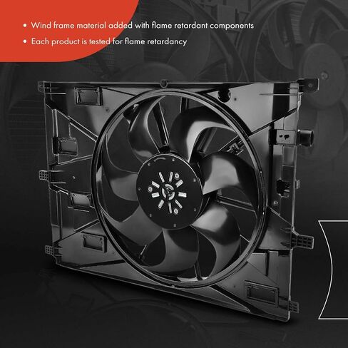 A-Premium Engine Radiator Cooling Fan Assembly with Brushless Motor Compatible with Select Buick & Chevrolet Models - Encore GX 2020-2024, Trailblazer 2021-2024, FWD Only in Saudi Arabia