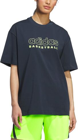 adidas Women's Select Basketball T-Shirt, Cloud White/Solar Red in Saudi Arabia