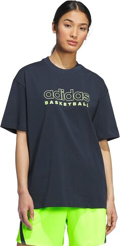 adidas Women's Select Basketball T-Shirt, Cloud White/Solar Red in Saudi Arabia