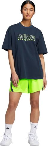 adidas Women's Select Basketball T-Shirt, Cloud White/Solar Red in Saudi Arabia
