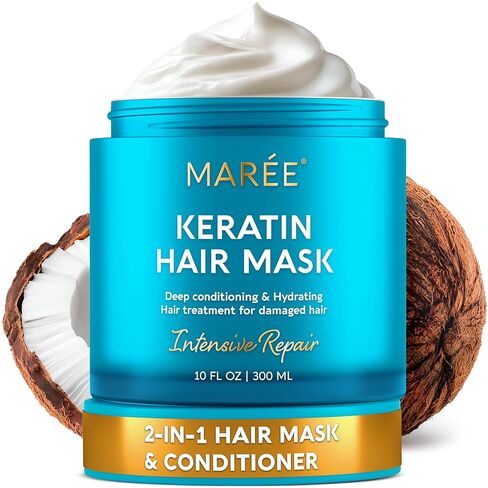 Maree Hair Mask للشعر التالف - مكيف علاج الكيراتين - قناع تكييف عميق للغاية ، ترطيب وإصلاح ، Keratina Mascarilla Para El Cabello in Kuwait