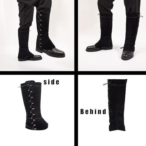 تغطي أحذية Degpum Pirate Boots أحذية عصر النهضة في العصور الوسطى تغطي أغطية التمهيد الفرسان لأزياء الهالوين in Kuwait