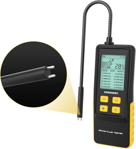 جهاز اختبار سائل الفرامل للسيارات، جهاز اختبار سائل الفرامل السريع لـ DOT3 DOT4 DOT5.1 مع خرطوم ملفوف 260 مم in Kuwait