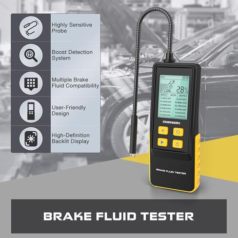 جهاز اختبار سائل الفرامل للسيارات، جهاز اختبار سائل الفرامل السريع لـ DOT3 DOT4 DOT5.1 مع خرطوم ملفوف 260 مم in Kuwait