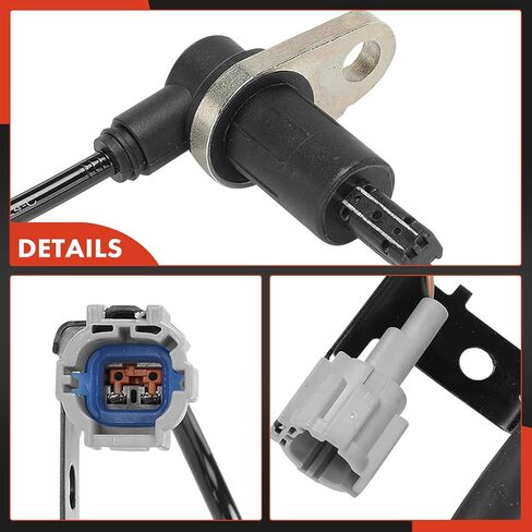 مستشعر سرعة العجلات A-Premium ABS متوافق مع موديلات Nissan وInfiniti - Maxima 2000-2001، I30 2000-2001 - جانب السائق الأيسر الخلفي، استبدال # 479012Y000 in Kuwait