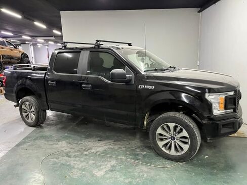 رف سقف TOROS F150 Truck Gen 12-13-14، قضبان متقاطعة من الألومنيوم، سعة 330 رطل، نوع السقف العادي، مضاد للسرقة (أسود، F150 12th 2009-14) in Kuwait