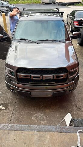 رف سقف TOROS F150 Truck Gen 12-13-14، قضبان متقاطعة من الألومنيوم، سعة 330 رطل، نوع السقف العادي، مضاد للسرقة (أسود، F150 12th 2009-14) in Kuwait