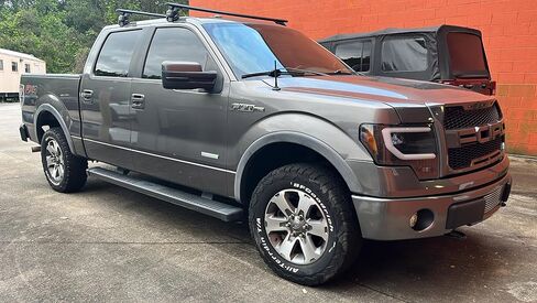 رف سقف TOROS F150 Truck Gen 12-13-14، قضبان متقاطعة من الألومنيوم، سعة 330 رطل، نوع السقف العادي، مضاد للسرقة (أسود، F150 12th 2009-14) in Kuwait