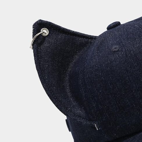 Fox Ears Hat with Metal Ring Cute Denim Baseball Cap Adjustable Ear Shape in Kuwait