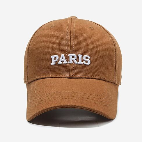 قبعة بيسبول قطنية قابلة للتعديل مطرزة بحروف باريس من Yolrdiw Fashion للرجال والنساء in Kuwait